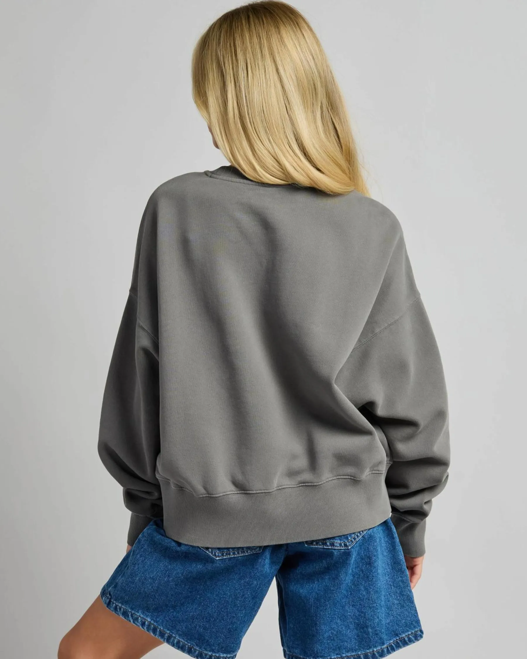Sets|Jumpers & Hoodies*Fox Wordmark OV Fleece Crew Sweatshirt Pewter