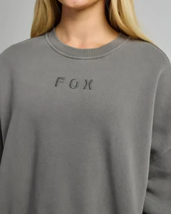 Sets|Jumpers & Hoodies*Fox Wordmark OV Fleece Crew Sweatshirt Pewter