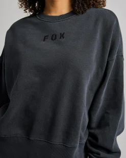 Sets|Jumpers & Hoodies*Fox Wordmark OV Fleece Crew Sweatshirt Black