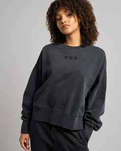 Sets|Jumpers & Hoodies*Fox Wordmark OV Fleece Crew Sweatshirt Black
