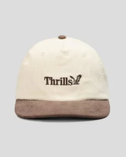 Headwear*Thrills Workwear 5 Panel Cap Heritage White / Java
