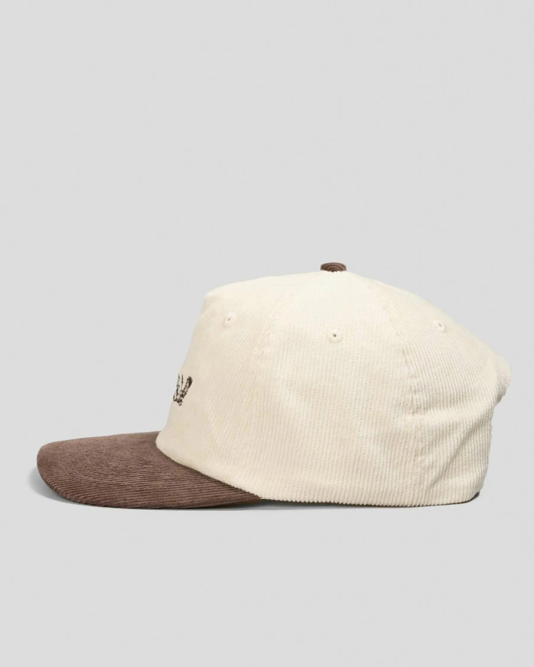 Headwear*Thrills Workwear 5 Panel Cap Heritage White / Java