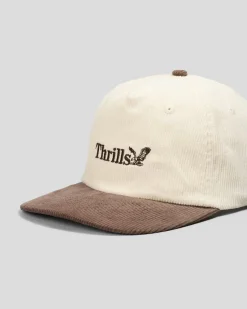 Headwear*Thrills Workwear 5 Panel Cap Heritage White / Java
