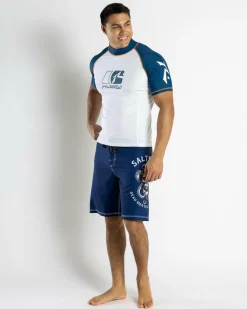 Rashies*Rusty Y2SHAY Short Sleeve Wetshirt White / Navy