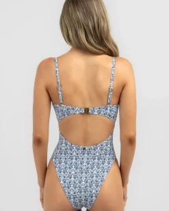 One Pieces*Kaiami Zahra One Piece Swimsuit White/blue