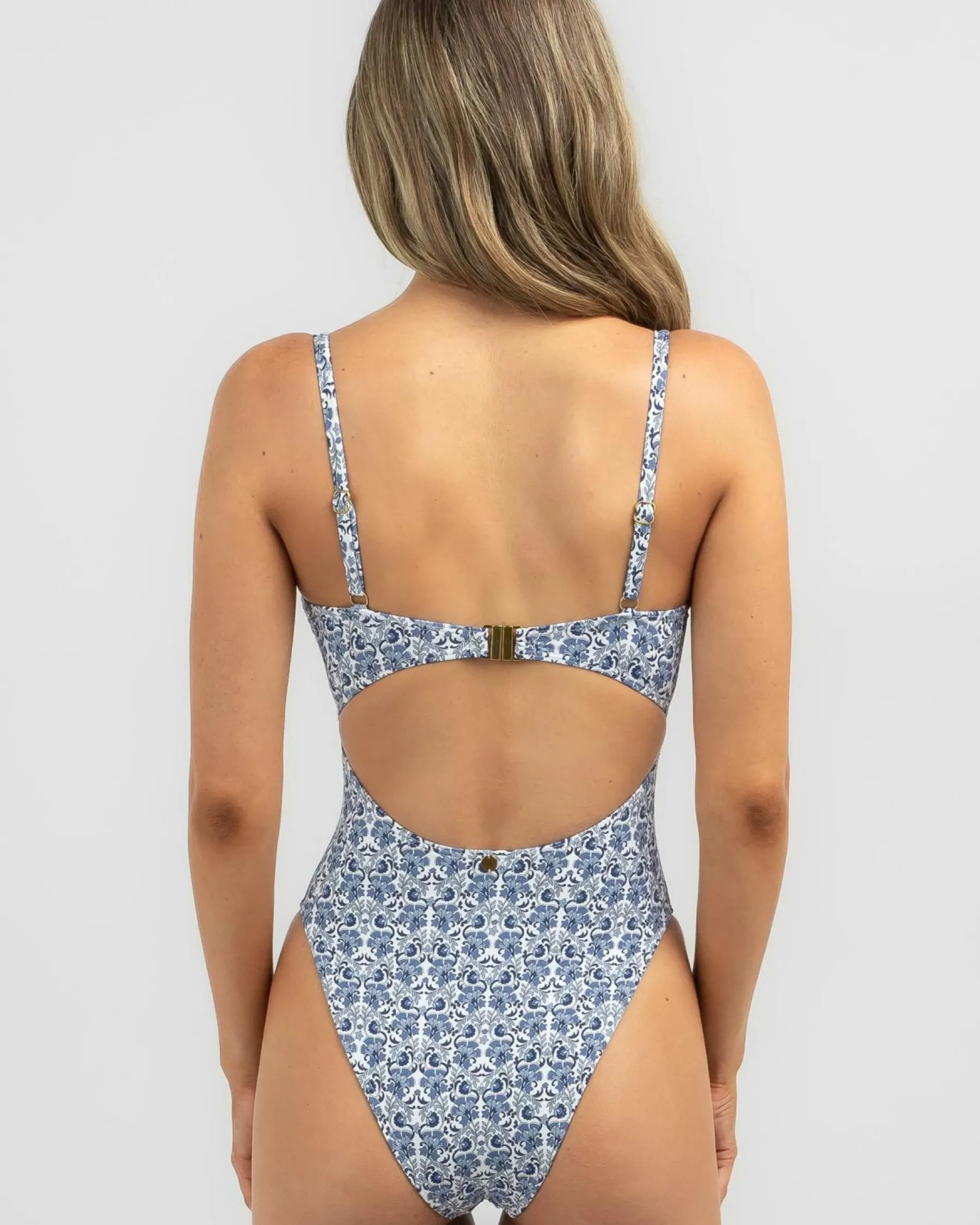 One Pieces*Kaiami Zahra One Piece Swimsuit White/blue