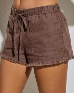 New Zanzibar Shorts Women Linen Blend|Bottoms