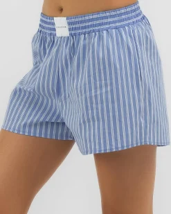 Bottoms*Ava And Ever Zayn Shorts Blue Stripe
