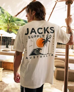 Tops & T-Shirts*Jacks Zeal T-Shirt Off White