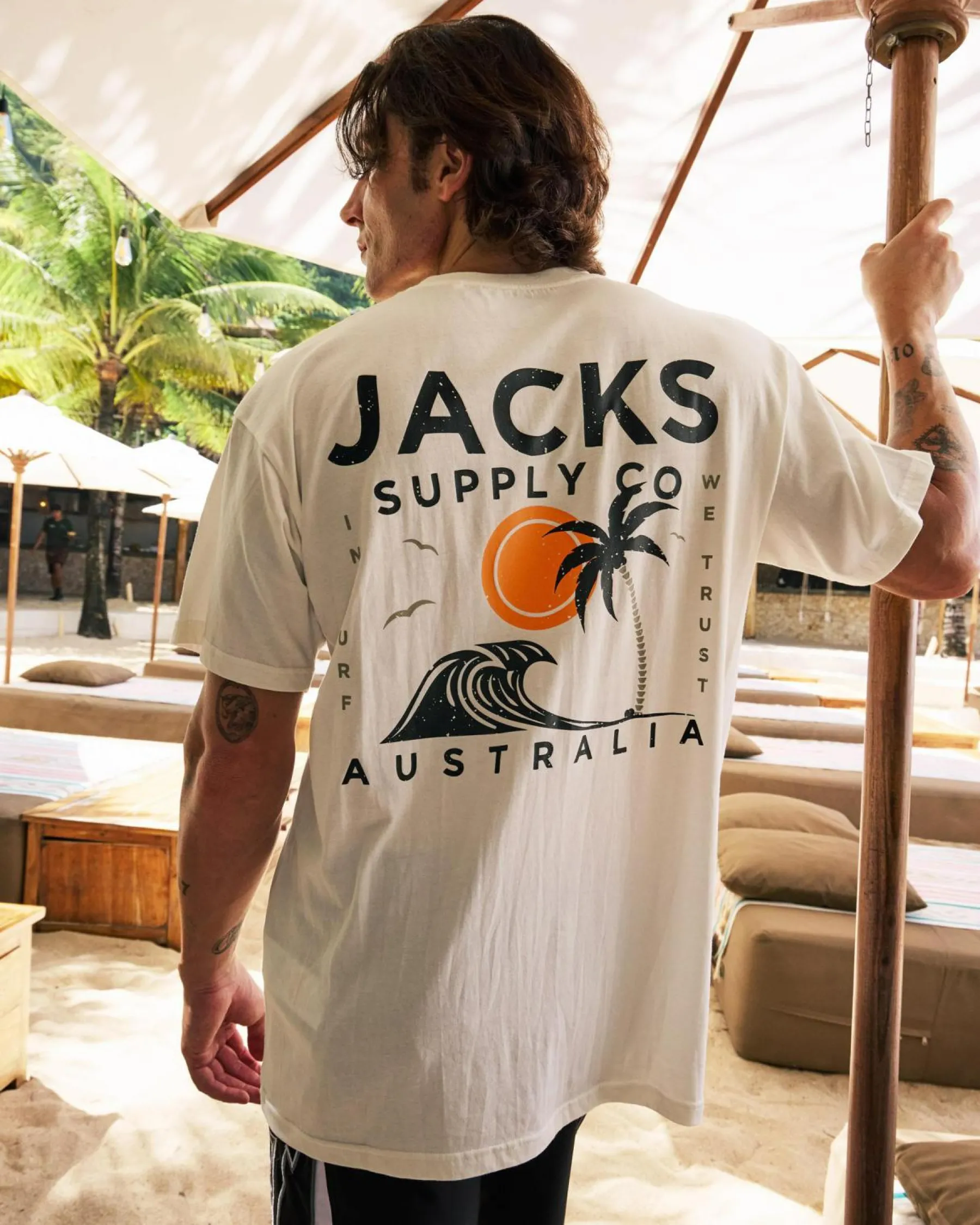 Tops & T-Shirts*Jacks Zeal T-Shirt Off White