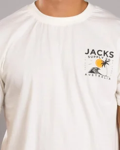 Tops & T-Shirts*Jacks Zeal T-Shirt Off White