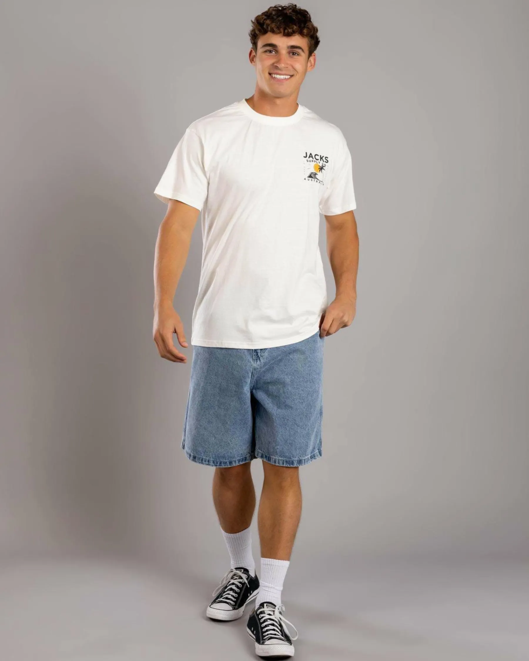 Tops & T-Shirts*Jacks Zeal T-Shirt Off White