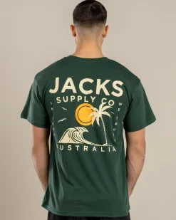 Tops & T-Shirts*Jacks Zeal T-Shirt Green