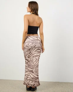 Online Zebra Maxi Skirt Women Bottoms