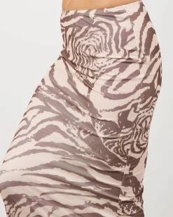 Online Zebra Maxi Skirt Women Bottoms