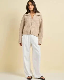 Sale Zeus Double Zip Knit Jumper Women Knitwear|Jumpers & Hoodies