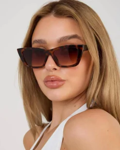 Sunglasses*Indie Eyewear Zoe Sunglasses Tort/gd Brown