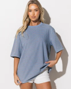 Outlet Zuri Oversize Stripe T-shirt Women Tops