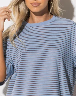 Outlet Zuri Oversize Stripe T-shirt Women Tops